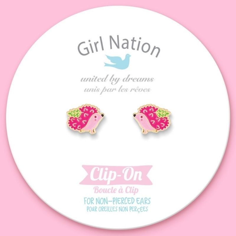 Ohrringe Ohrclips Igel rosa