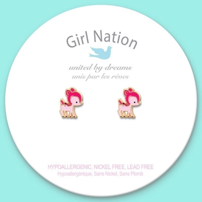 Ohrringe Ohrstecker Reh pink