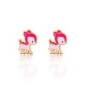 Ohrringe Ohrstecker Reh pink