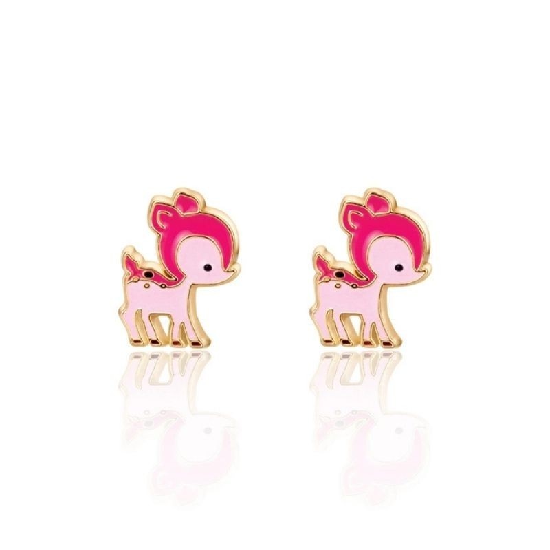 Ohrringe Ohrstecker Reh pink