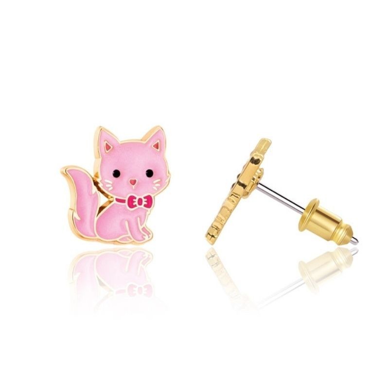 Ohrringe Ohrstecker Katze pink