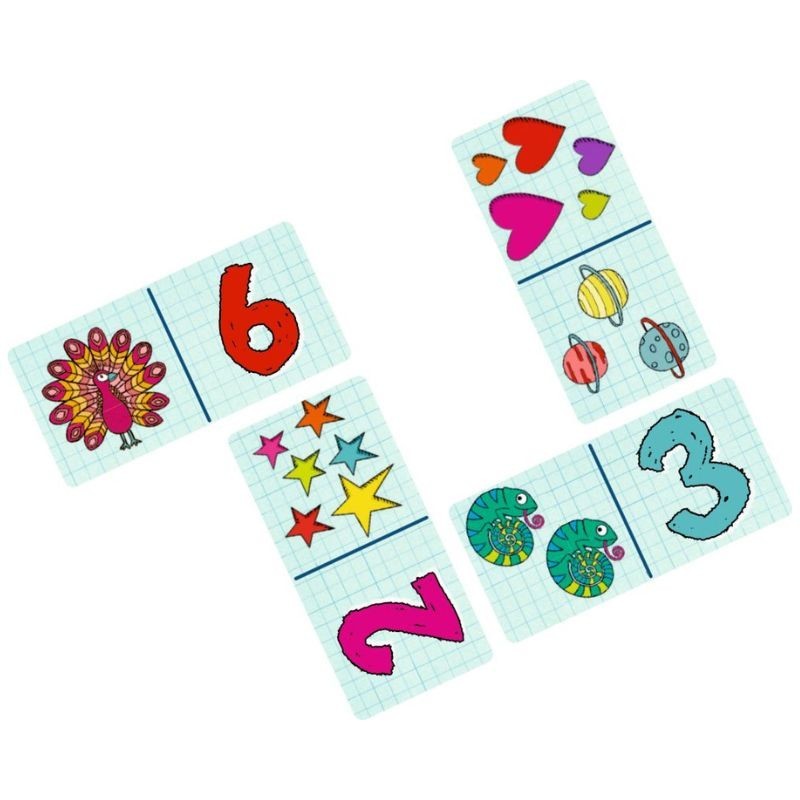 Buntes Zahlen Domino
