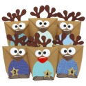 Adventskalender basteln Rentiere blau