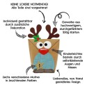 Adventskalender basteln Rentiere blau