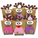 Adventskalender basteln Rentiere rosa