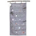 Adventskalender Wandteppich Blaugrau