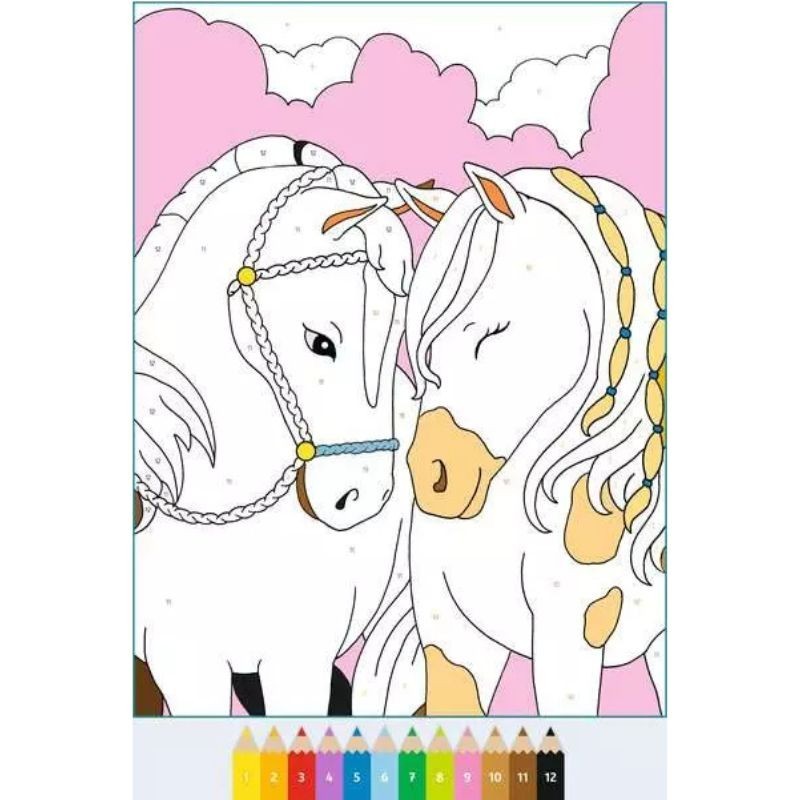 Malen nach Zahlen CreaArt Malbuch Pferde