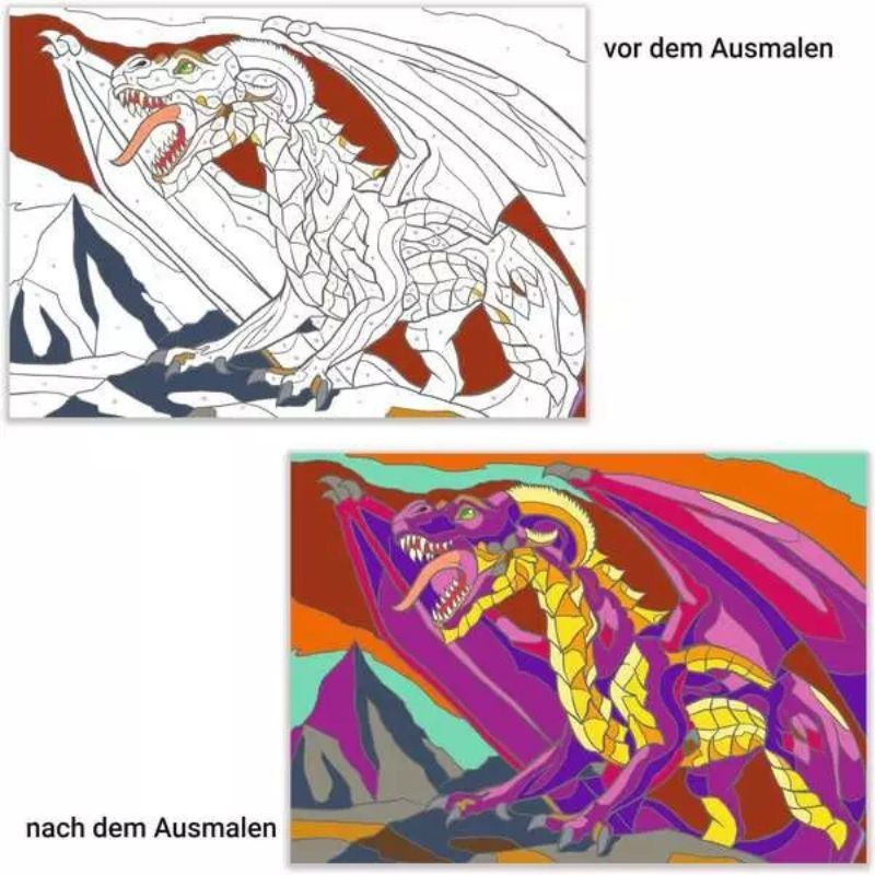 Malen nach Zahlen Drachen