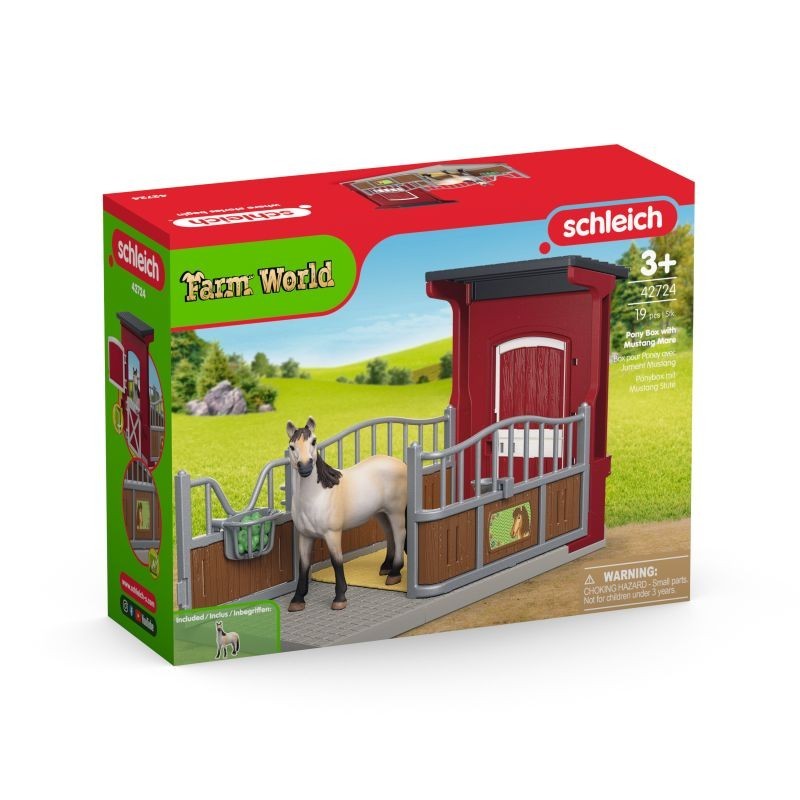 Schleich Tier Ponybox mit Mustang Stute