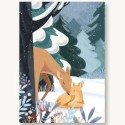 Postkarte Rehe im Winter