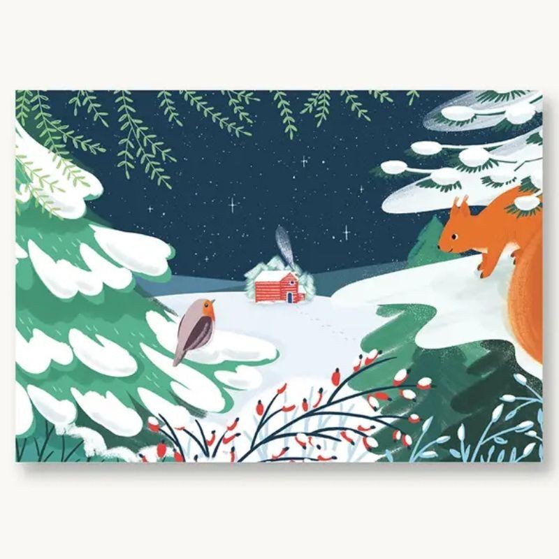 Postkarte Winterabend
