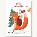 Postkarte Endlich Weihnachten Fuchs