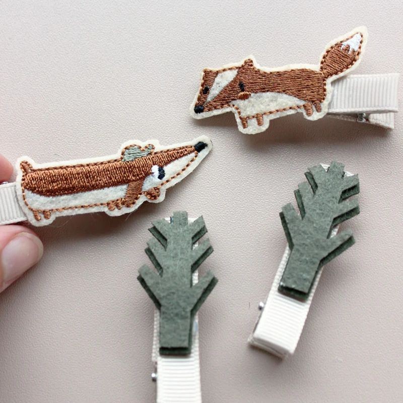 Haarspangen Dackel und Fuchs