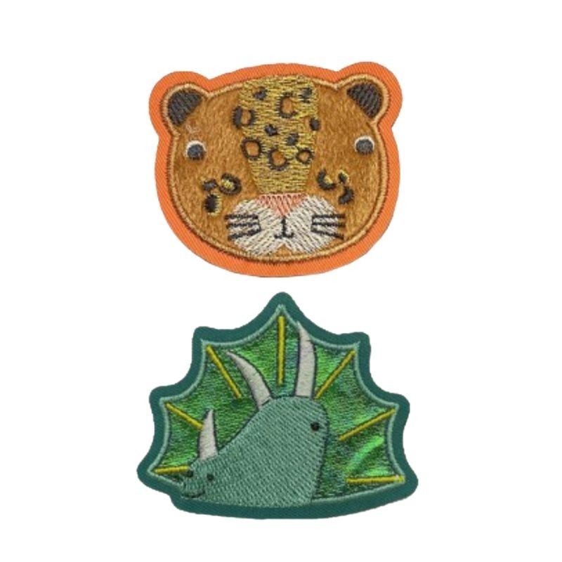 Stoffsticker zum Aufbügeln Dino & Tiger