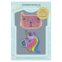 Stoffsticker zum Aufbügeln Einhorn & Katze