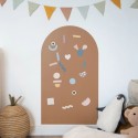 Magnettafel Bogen caramell mit Magneten