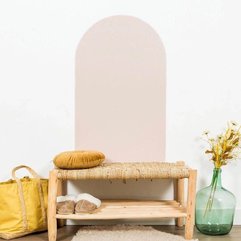 Magnettafel Bogen beige rosa mit Magneten