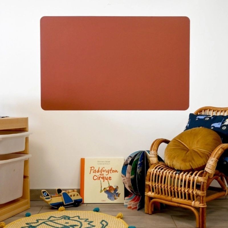 Magnettafel Rechteck terracotta mit Magneten