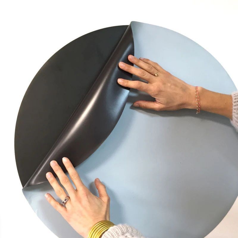 Magnettafel Kreis himmelblau mit Magneten