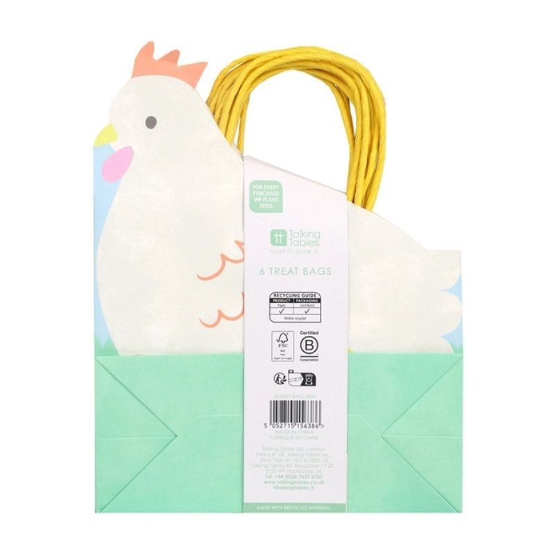 Osternest Geschenkbeutel Huhn 6er Set
