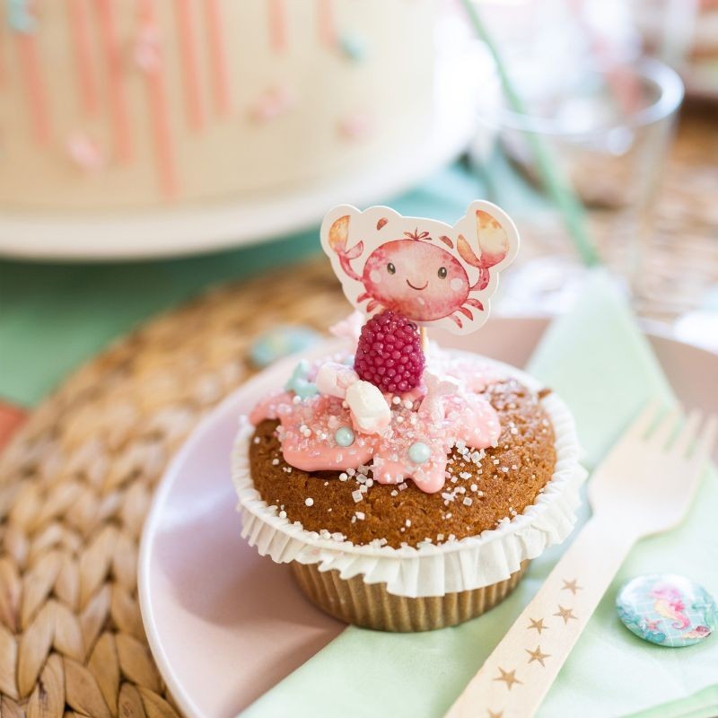 Kuchendeko Cake und Muffin Topper Meerjungfrau