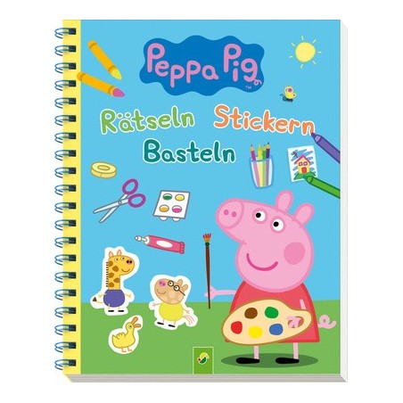 Peppa Pig Rätseln Stickern Basteln