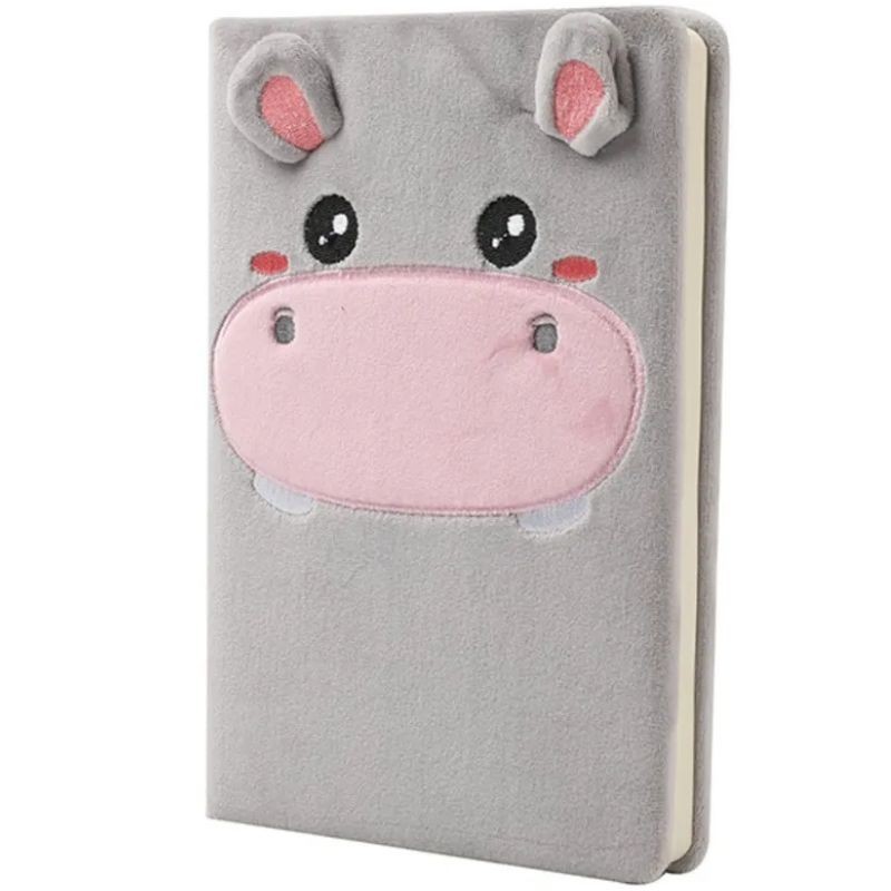Notizbuch Nilpferd Hippo Plüsch