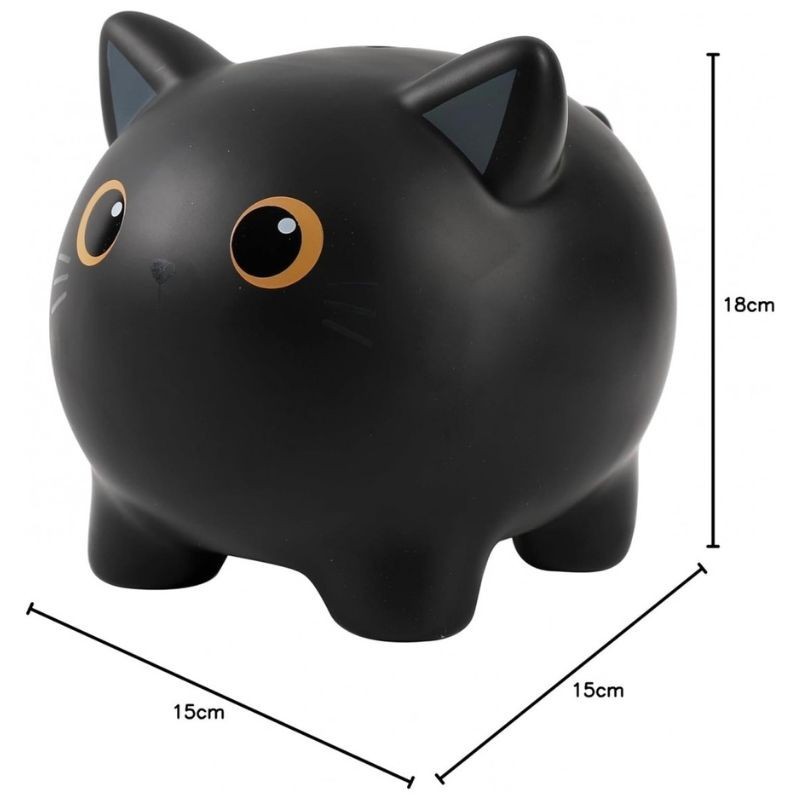 Spardose Katze schwarz