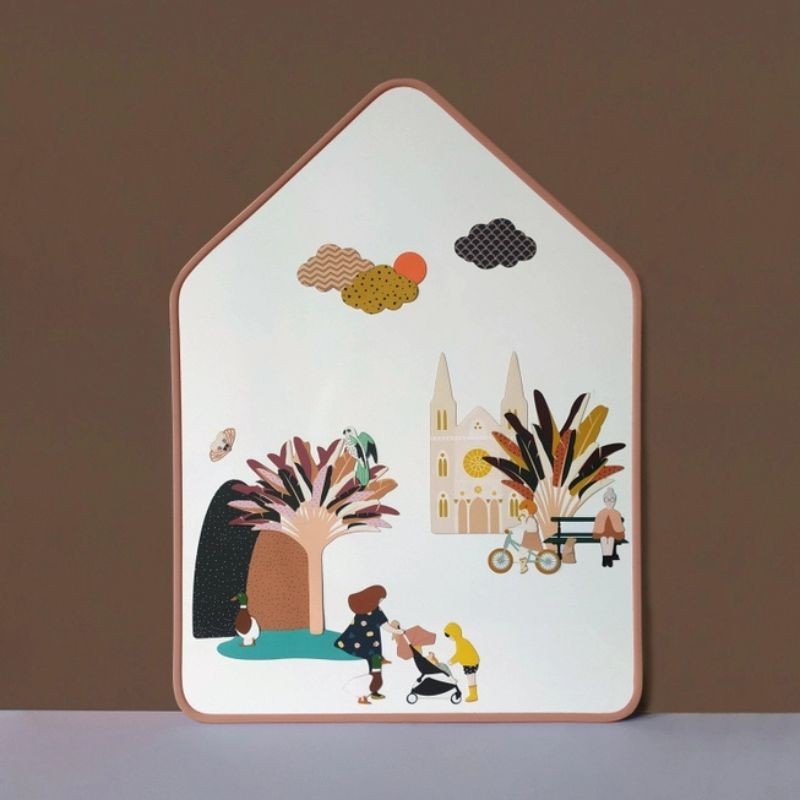 Magnettafel Whiteboard Haus nude