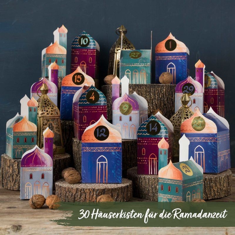 Ramadan Kalender zum Basteln Häuser