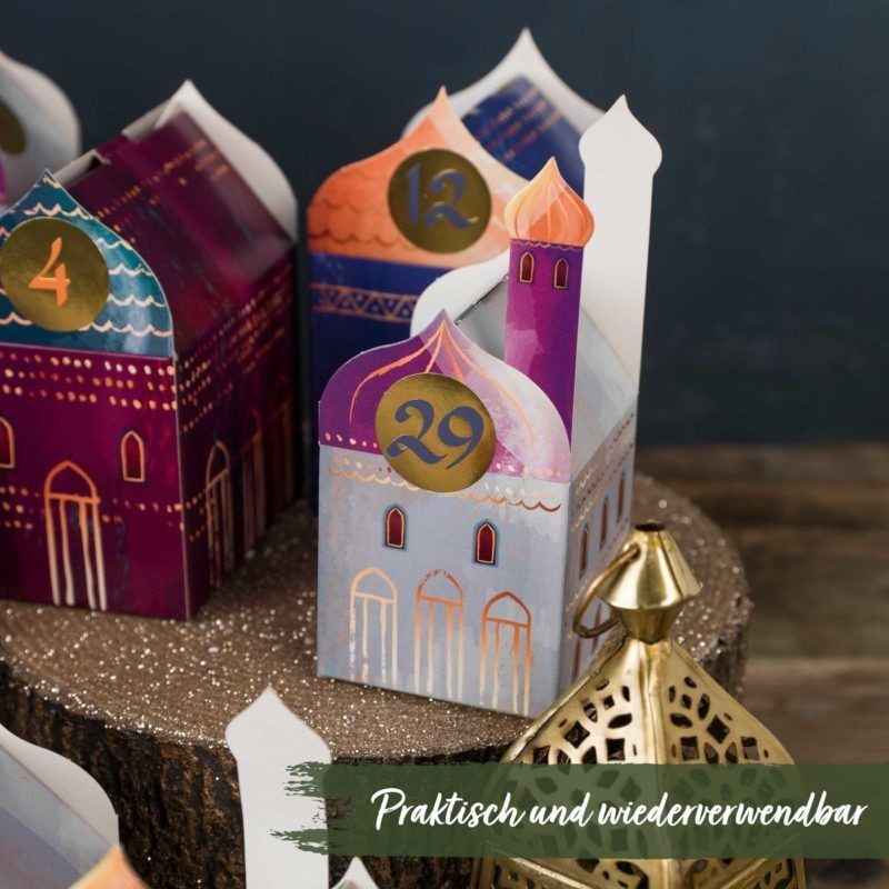 Ramadan Kalender zum Basteln Häuser