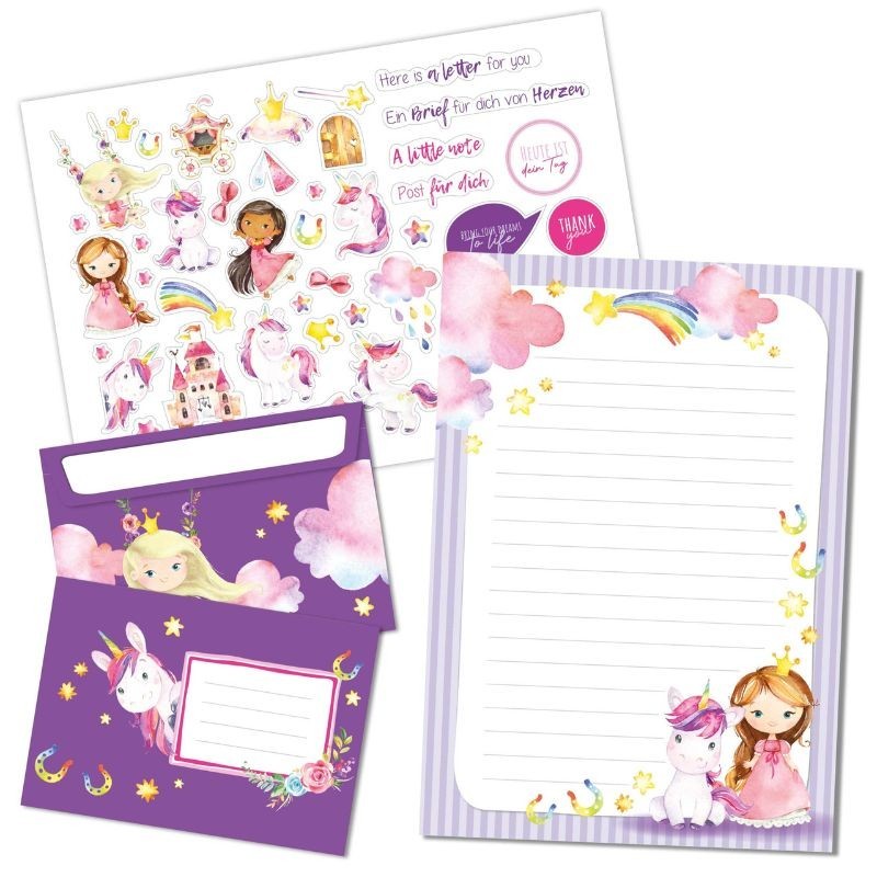 Briefpapier Set Einhorn