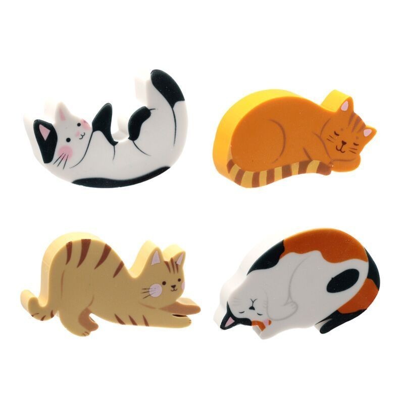 Radiergummi Katzen 4er Set
