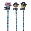 Bleistift Set Pirat mit Radiergummi 3er Set