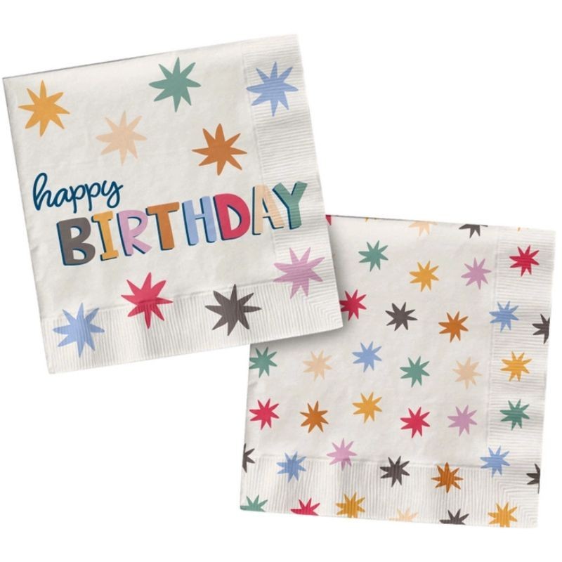 Servietten Happy Birthday Sterne