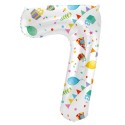 Folienball Zahl 7 bunt