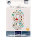 Folienball Zahl 8 bunt