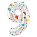 Folienball Zahl 9 bunt