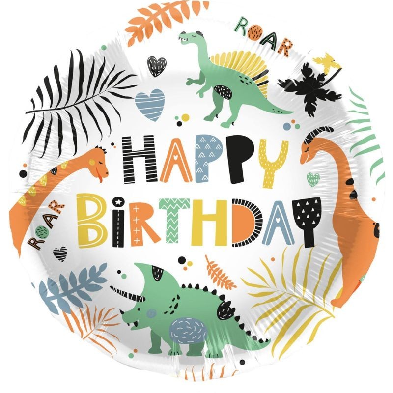Ballon Dino Roar Happy Birthday