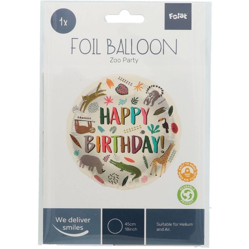 Ballon Wilde Tiere Happy Birthday