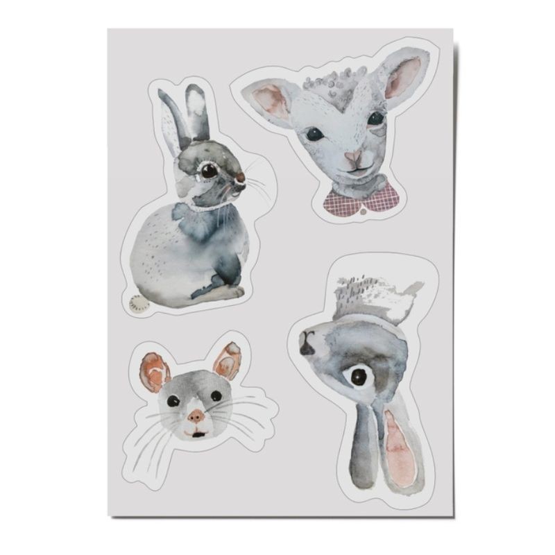 Reflektierende Sticker Lamm & Hase