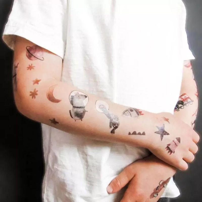 Kindertattoo Set Space