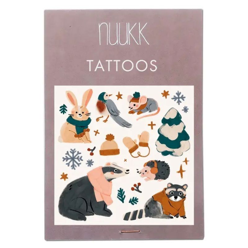 Kindertattoo Set Schals & Mützen