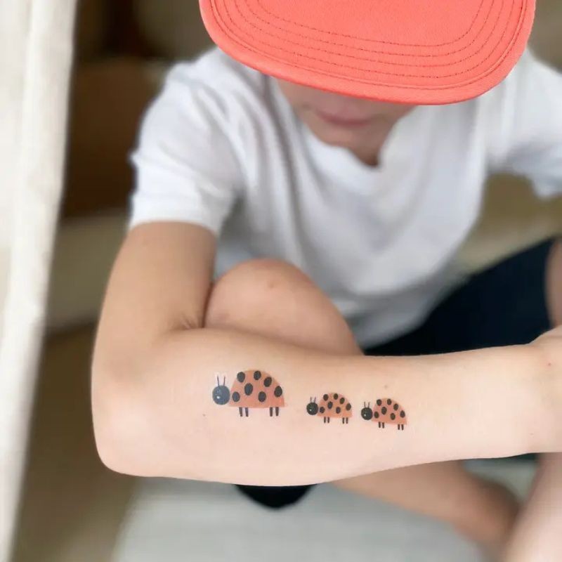 Kindertattoo Set Marienkäfer