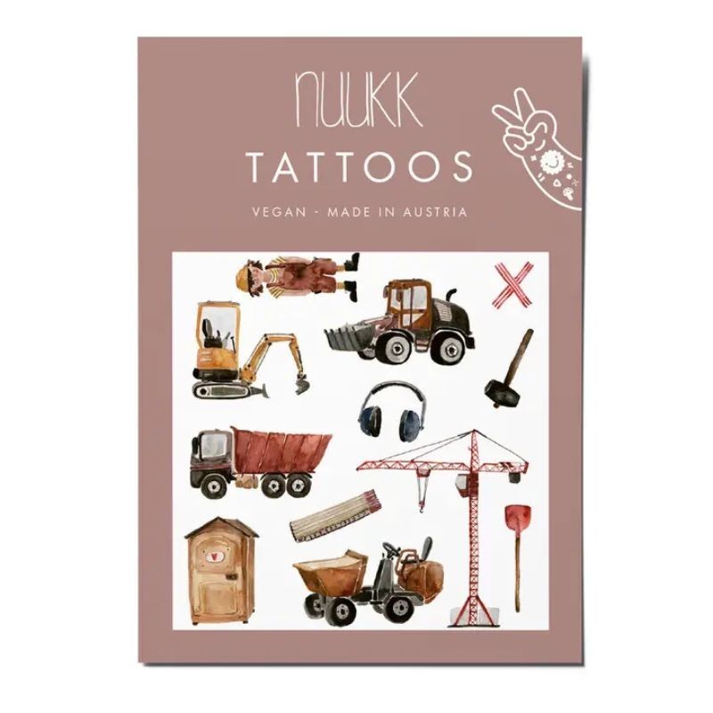 Kindertattoo Set Baustelle