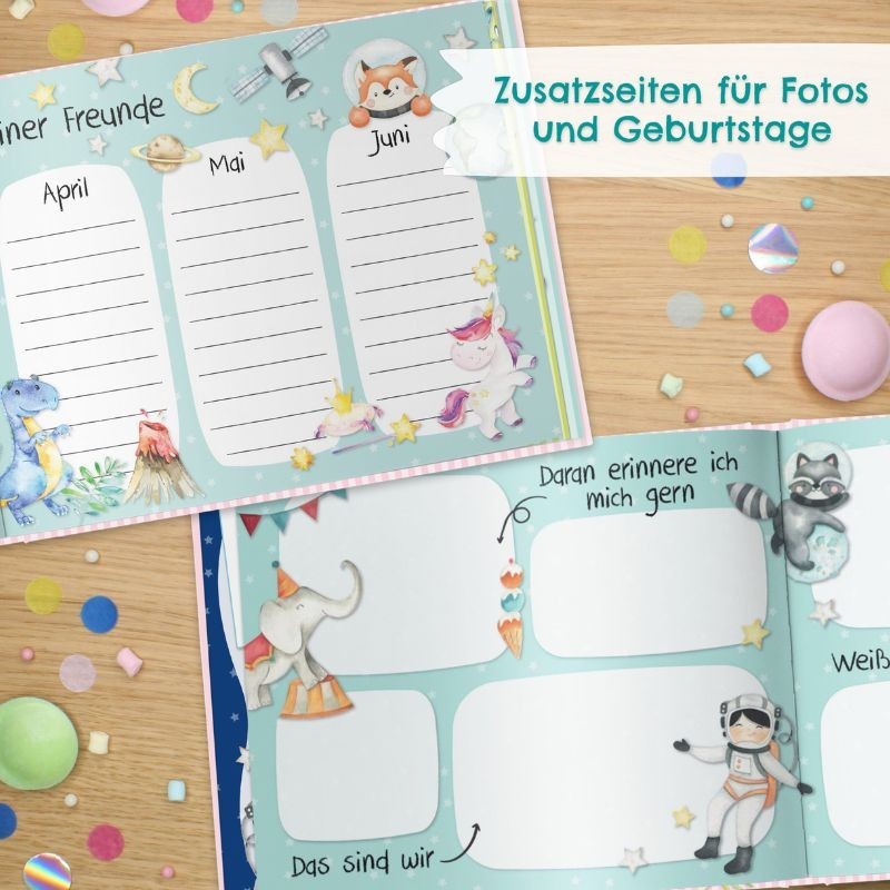 Freundebuch Schulfreunde lila