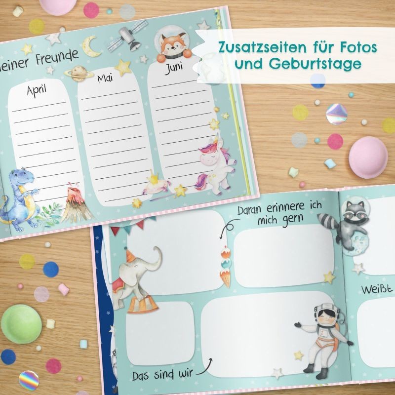 Freundebuch Kindergartenfreunde türkis