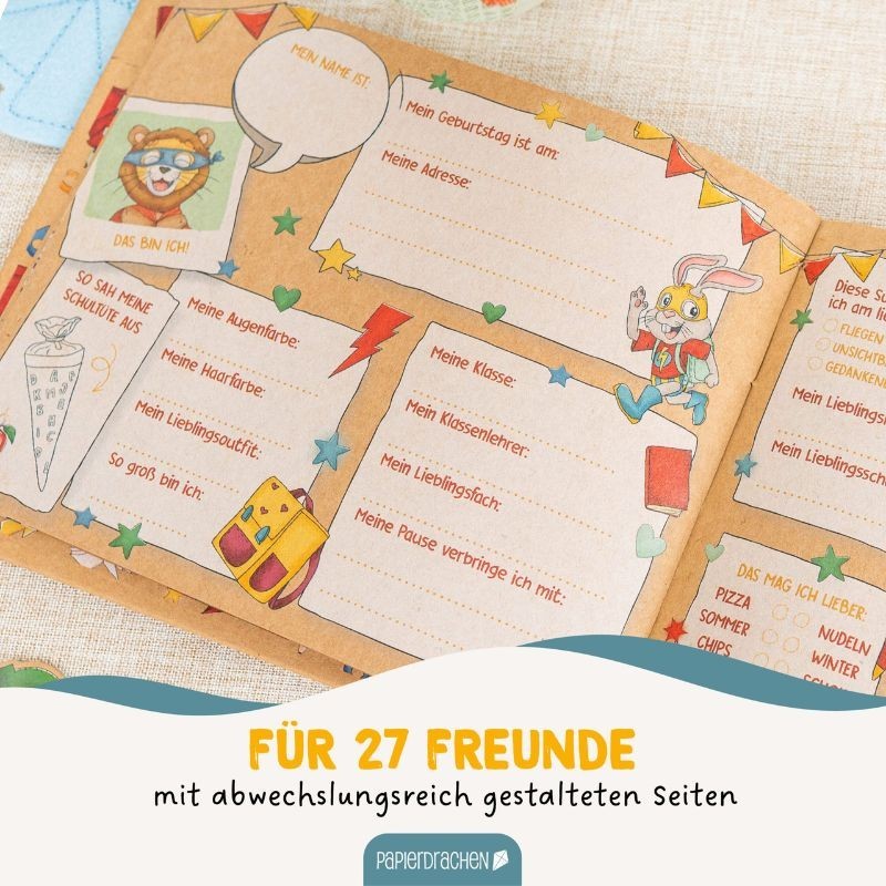 Freundebuch Superhelden Tiere