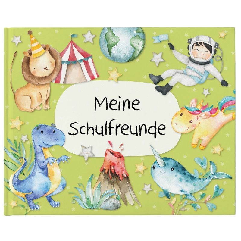 Freundebuch Schulfreunde grün