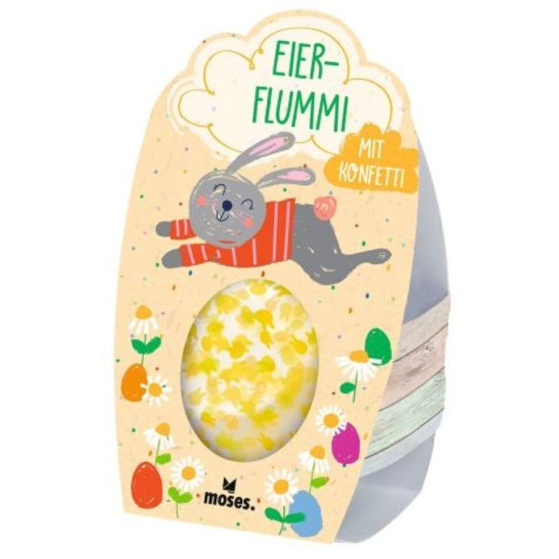 Osterei Flummi mit Glitzer gelb